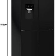 BEKO Refrigerator Side x Side 626 Liter NoFrost Digital with Water Dispenser Black GNE134626BH