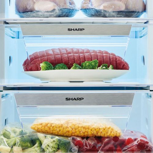 SHARP Deep Freezer Inverter Digital No Frost 7 Drawers 300 Liter, White FJ-EC27(WH)