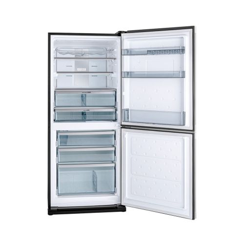 SHARP Fridge Inverter Digital Bottom Freezer 448 Liter Black SJ-PV60K-BK