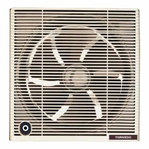 شفاط حمام تورنيدو مقاس 30 سم شبكة للحماية والخصوصية كريمي TVS-30CM