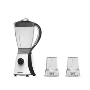 خلاط كهربائي تورنيدو 600 وات 1.5 لتر 2 مطحنة أسود TB-600/2-BLACK