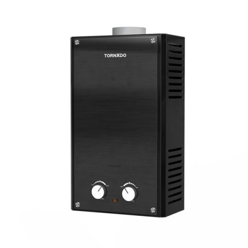 TORNADO Gas Water Heater 10 L Natural Gas Glass Black GHE-10MP-GB