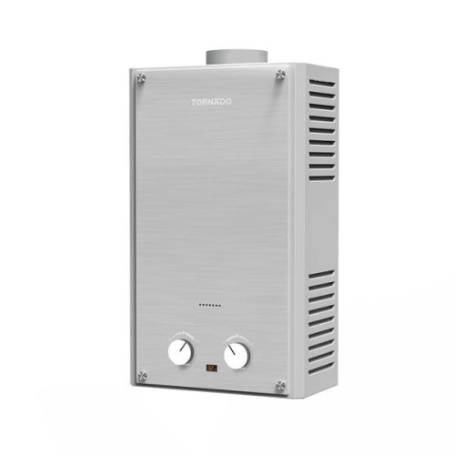 TORNADO Gas Water Heater 10 L Natural Gas Glass Silver GHE-10MP-GS