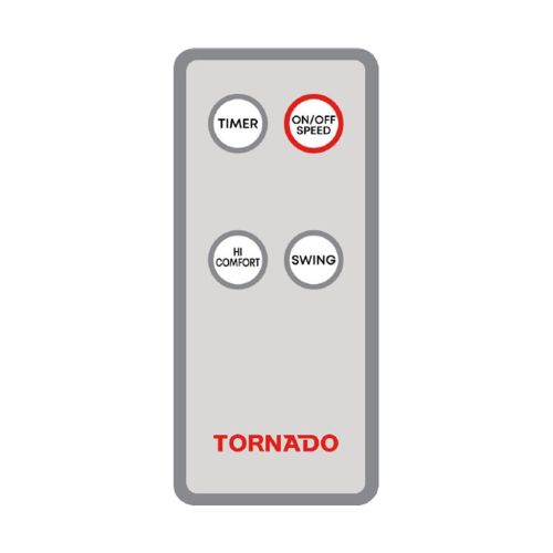 TORNADO Wall Fan 18 Inch 4 Blades Remote Black EPS-18R