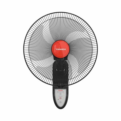 TORNADO Wall Fan 18 Inch 4 Blades Remote Black EPS-18R