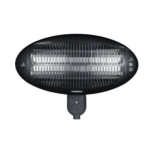 TORNADO Wall Mounted Halogen Heater 2000 Watt Black THH-2000W