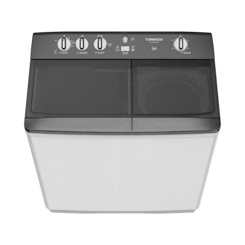 غسالة ملابس تورنيدو نصف أوتوماتيك 12 كجم أبيض × أسود TVH-HM12TS(WK)
