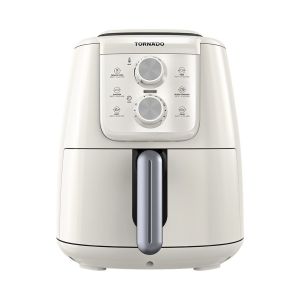 قلاية هوائية بدون زيت تورنيدو 1550 وات 4 لتر تحكم يدوي كريمي × سيلفر THF-1554M-XL-CS