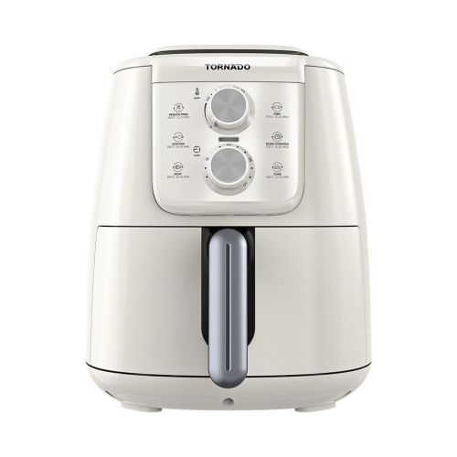 قلاية هوائية بدون زيت تورنيدو 1550 وات 4 لتر تحكم يدوي كريمي × سيلفر THF-1554M-XL-CS