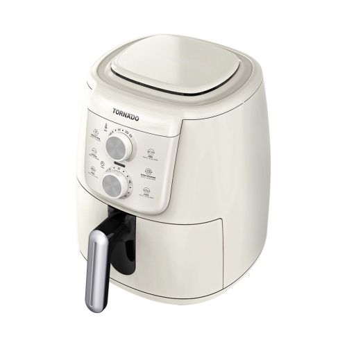 قلاية هوائية بدون زيت تورنيدو 1550 وات 4 لتر تحكم يدوي كريمي × سيلفر THF-1554M-XL-CS
