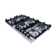 Purity Stainless Steel Built-In Gas Hob 6 Cast Iron Burners Silver 90 Cm HPT904S