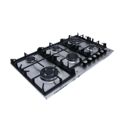 Purity Stainless Steel Built-In Gas Hob 6 Cast Iron Burners Silver 90 Cm HPT904S