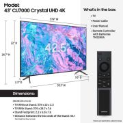 TV SAMSUNG Crystal 75 Inchs Smart OS With Built in Receiver Ultra HD – 4K Model 75CU7000