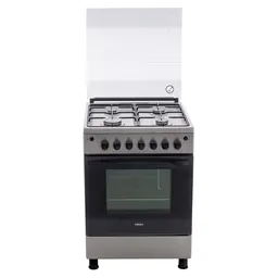 Zanussi Gas Cooker , 4 Burners , Silver ZCG622A6XA
