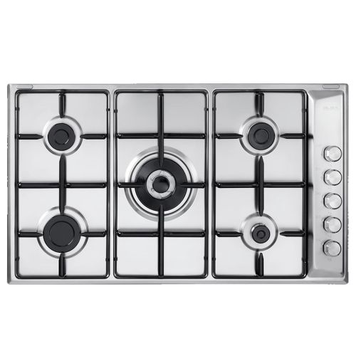 Elba Built-in Gas hob 90 cm 5 Burners Enameled Stainless EN90-544XD