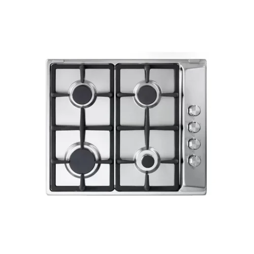 Elba Gas Hob 4 Burners Cast Iron 60 cm Stainless ENS65-444XD