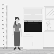 فرن هوفر بلت إن غاز 90 × 60 سم – 121 لتر استانلس ستيل × أسود HOU911G6-EGY