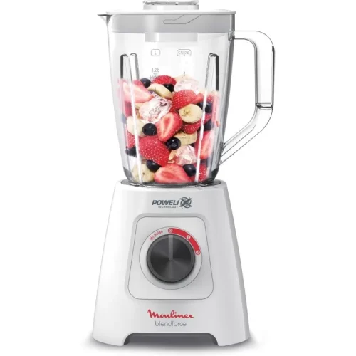 Moulinex Blender with Grinder and Grater – 800 Watt – 2 Liters – White – LM4231EG