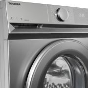Toshiba – Washing Machine – Tw-Bl100A4Eg(Ss) -UFB,Great Waves,Steam,Smart Control (Wifi) 9 Kg Silver, Automatic