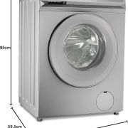 Toshiba – Washing Machine – Tw-Bl100A4Eg(Ss) -UFB,Great Waves,Steam,Smart Control (Wifi) 9 Kg Silver, Automatic