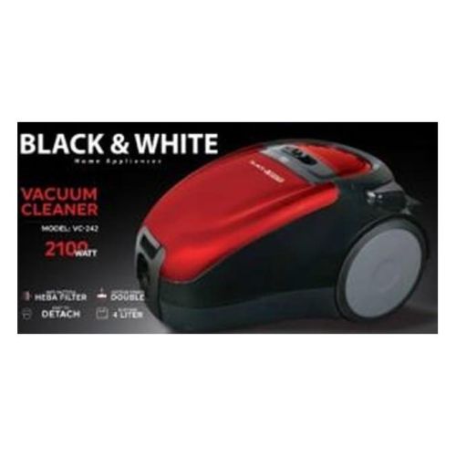 Black & White Bagged Vacuum Cleaner 2100W – 4 Liter Capacity – Red – VC-242