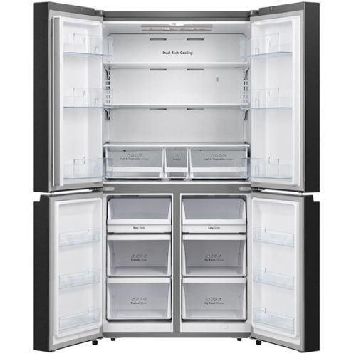 Gorenje Refrigerator 609 L No Frost Inverter 4 Doors Triple Zone Black NRM9181SB