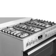 Gorenje Freestanding Gas Cooker 60*90 Cm 5 Burners Cast Iron With Fan Stainless steel GGI9C21X