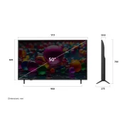 LG 50 Inch UHD AI UA84 4K Smart TV AI HDR10 WebOS25 50UA84006LB