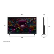 LG 55 Inch UHD AI UA84 4K Smart TV AI HDR10 WebOS25 55UA84006LB