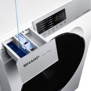 غسالة ملابس شارب K-PRO فول أوتوماتيك 7.5 كجم انفرتر رمادي فاتح ES-FE752KLE-W