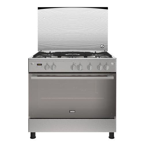 Zanussi Cool Max Gas Cooker , 5 Burners , Stainless Steel – ZCG94396XB