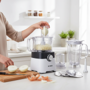 Fresh Food Processor with Attachments , 1000 Watt Multi Color – FP402