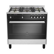 LA GERMANIA Cooker 90 x 60 – 5 Gas Burners Stainless x Black 9Z10GUB1X4AWW