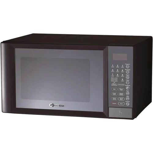 Black & White Microwave 34L, Digital Screen, Grill, MW-340 DG
